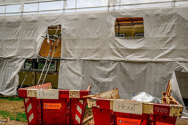 Gescheiden afval rondom de verbouwing