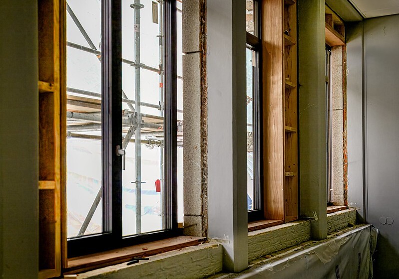 Binnenkant mozaiek isolatie