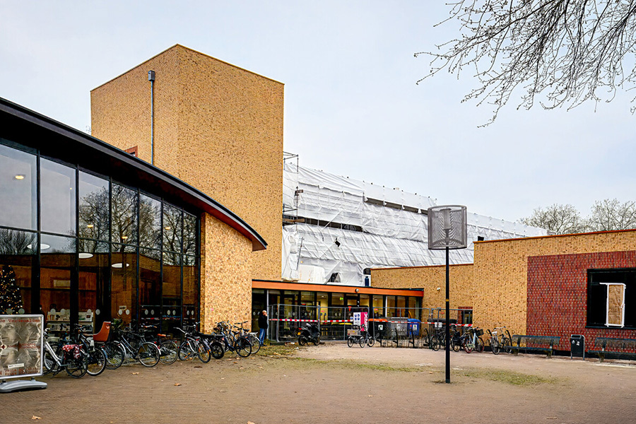 Mozaiek buitenaanzicht verbouwing