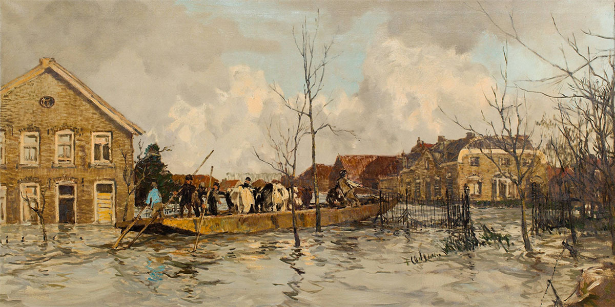 Waternood Balgoij 1926 door Johan Hendrik van Mastenbroek - Collectie Zuidezeemuseum